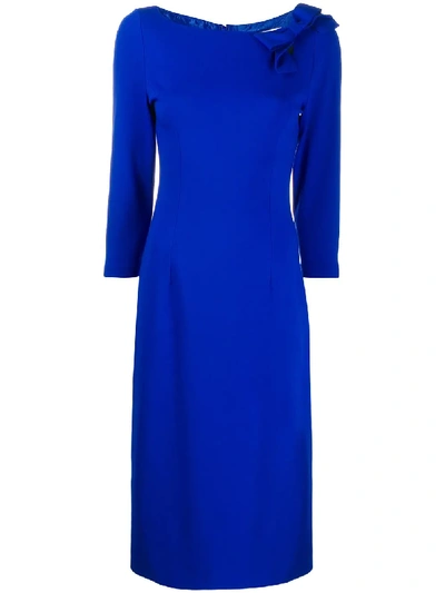 Shop Goat Henriette Bow Embellished Dress In Blue