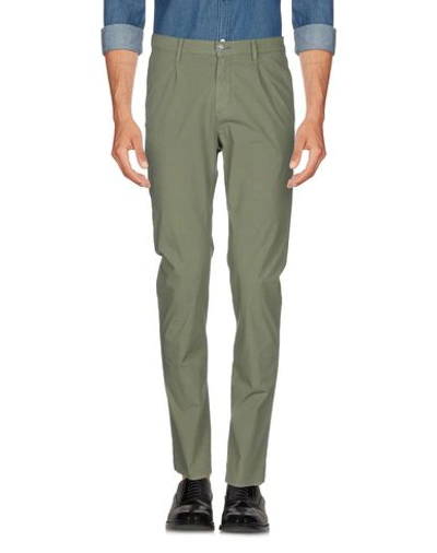 Shop Grey Daniele Alessandrini Casual Pants In Military Green