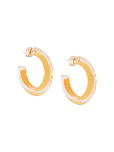 Shop Alison Lou Small Hoop Style Earrings In Yellow