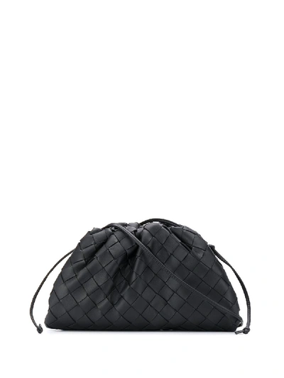 Shop Bottega Veneta The Mini Pouch Intrecciato Bag In Black