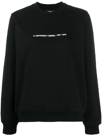 Shop Diesel F-ang-copy Copyright Logo Sweatshirt In Black