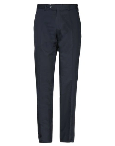 Shop Lubiam Casual Pants In Dark Blue