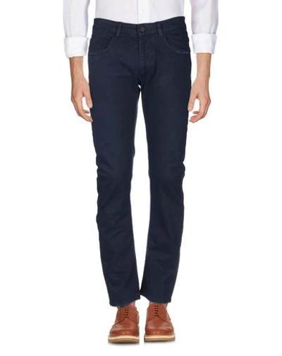 Shop Frankie Morello Man Pants Blue Size 31 Cotton, Elastane