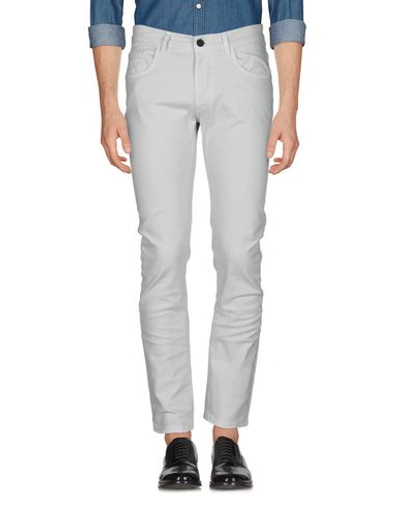 Shop Frankie Morello Man Pants Light Grey Size 36 Cotton, Elastane