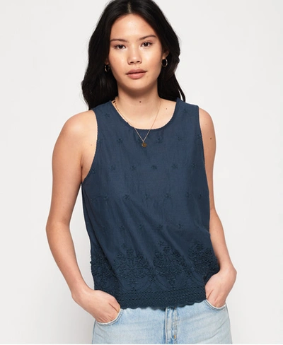 Shop Superdry Hanna Shell Top In Navy