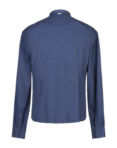 Shop Aglini Man Shirt Blue Size 17 ½ Cotton