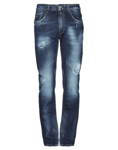 Shop Frankie Morello Man Jeans Blue Size 32 Cotton, Lycra
