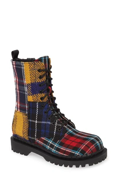 Jeffrey Campbell Kicka Combat Boot In Plaid Multi | ModeSens