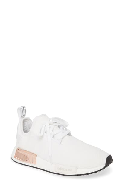 adidas women's nmd r1 white low top sneakers