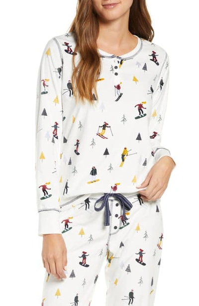 Pj Salvage Apres Ski Print Pajama Top In Ivory ModeSens