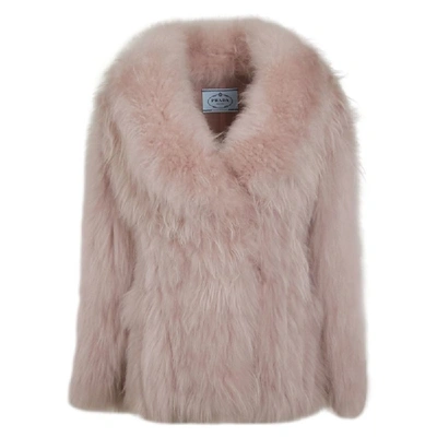 Shop Prada Women's Pink Leather Outerwear Jacket