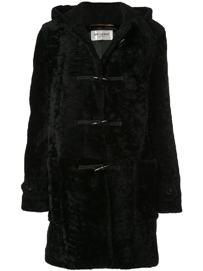 Shop Saint Laurent Black Wool Coat