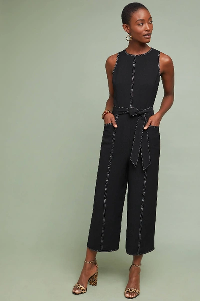 Shop Greylin Colleen Stitched Jumpsuit In Black