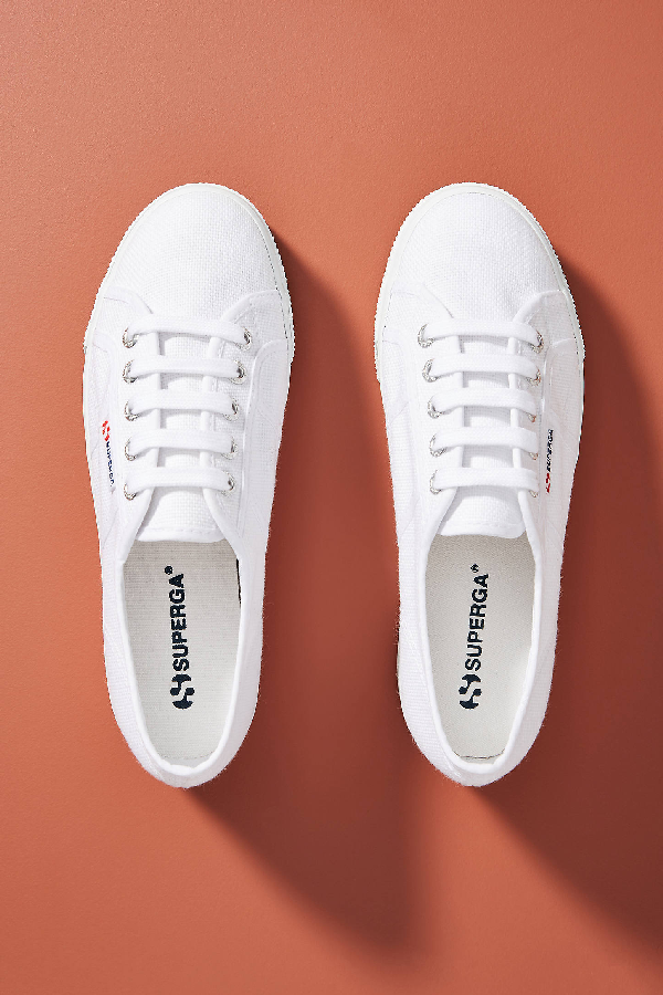 superga white leather platform sneakers