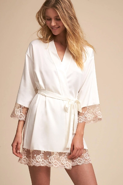 Shop Flora Nikrooz Rosa Lace-trimmed Robe In White