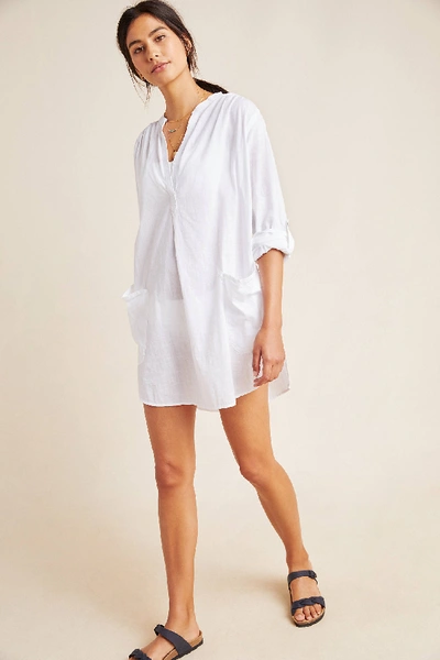 Shop Seafolly Boyfriend Cover-up Top In White