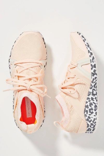 Shop Adidas By Stella Mccartney Peach Leopard Sneakers In Pink