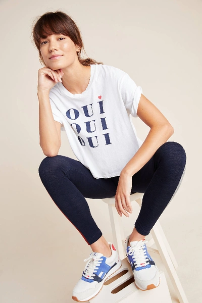 Shop Sundry Oui Graphic Tee In Beige