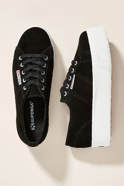 Shop Superga Platform Sneakers In Black