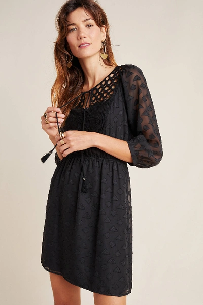 Shop Daniel Rainn Heloise Lace Mini Dress In Black