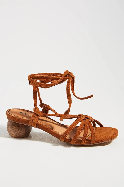 Shop Matiko Cina Strappy Heels In Brown