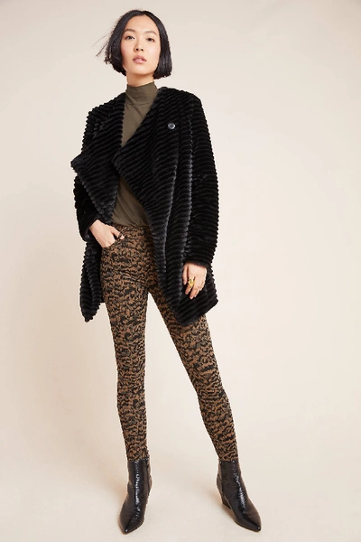 Shop Bb Dakota Simonetta Ribbed Fur Jacket In Black
