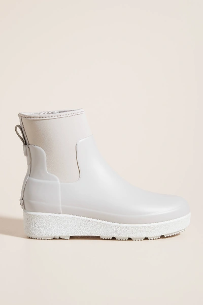 Shop Hunter Refined Slim-fit Platform Rain Boots In Grey