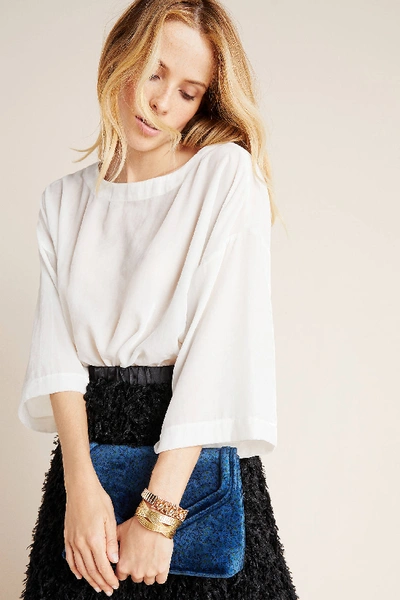 Shop Cupcakes And Cashmere Michaela Velvet Top In White