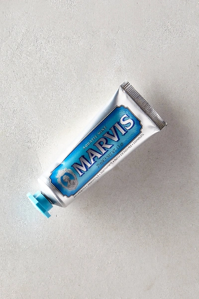 Shop Marvis Toothpaste, Travel Size In Blue