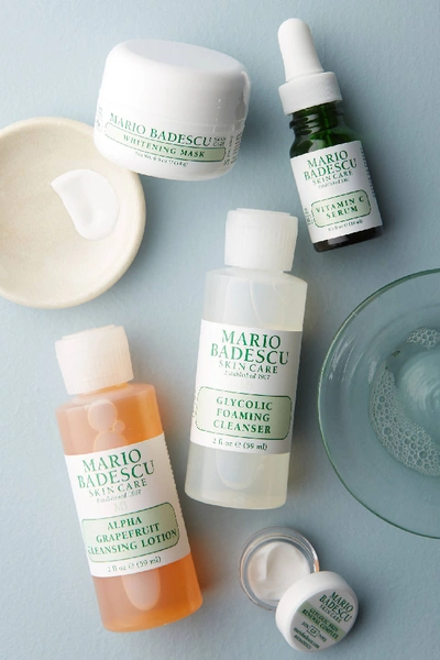 Shop Mario Badescu Brightening Regimen Kit In White