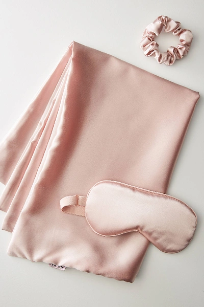 Shop Kitsch Satin Beauty Sleep Set In Pink