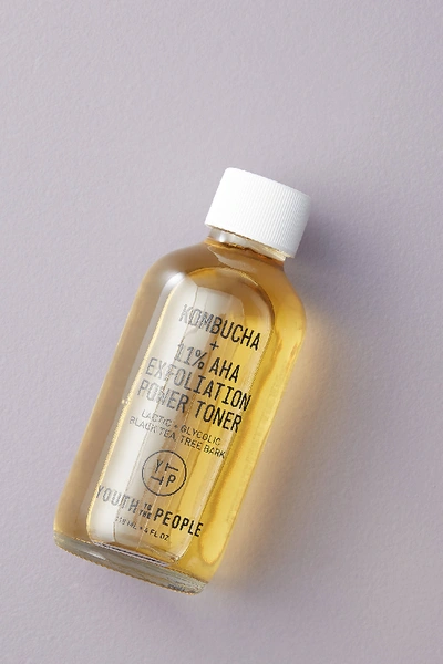 Shop Youth To The People Kombucha + 11% Aha Exfoliation Power Toner In Yellow