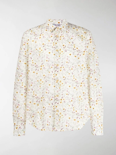 Shop Paul Smith Cotton Slim Fit Shirt In White