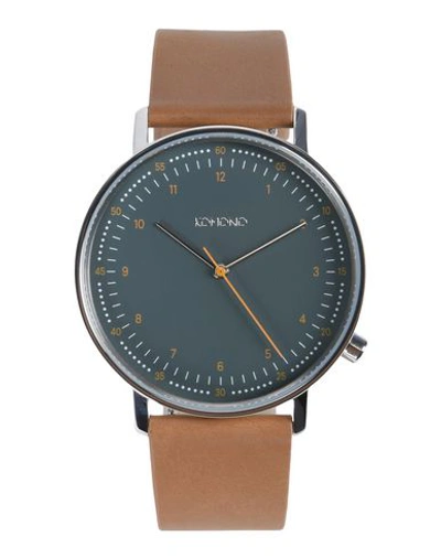 Shop Komono Wrist Watch In Steel Grey