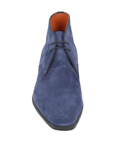 Shop Santoni Boots In Blue