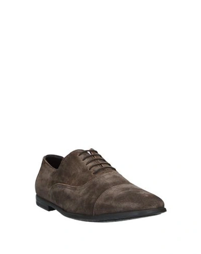 Shop Ortigni Laced Shoes In Military Green
