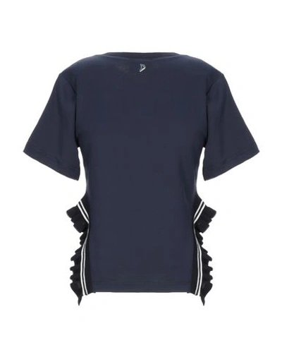 Shop Dondup Woman Sweatshirt Midnight Blue Size S Polyamide, Cotton, Elastane