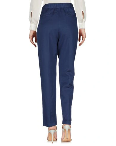 Shop Aspesi Woman Pants Slate Blue Size 6 Cotton, Linen