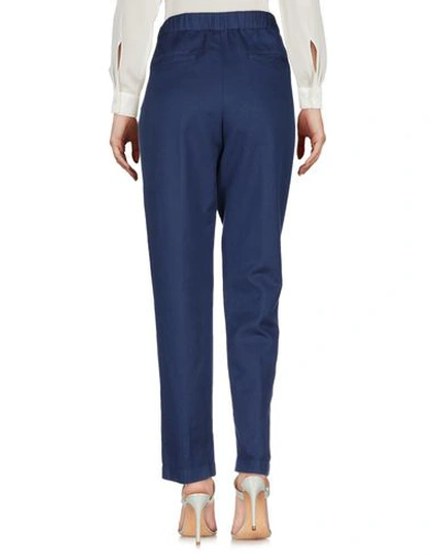 Aspesi Woman Pants Slate Blue Size 6 Cotton, Linen In Slate Blue