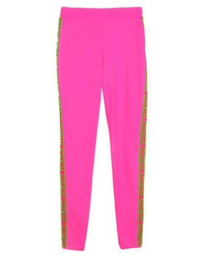Shop Gcds Woman Leggings Fuchsia Size L Polyamide, Elastane In Pink