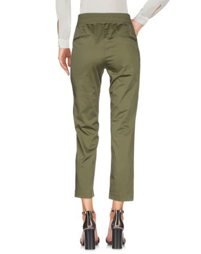 Shop European Culture Casual Pants In Military Green