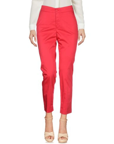 Shop European Culture Pants In Red
