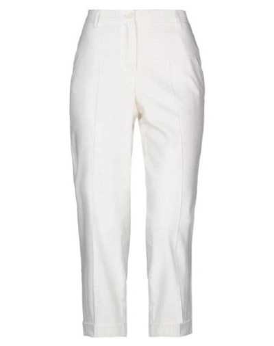 Shop T-jacket By Tonello Casual Pants In Ivory