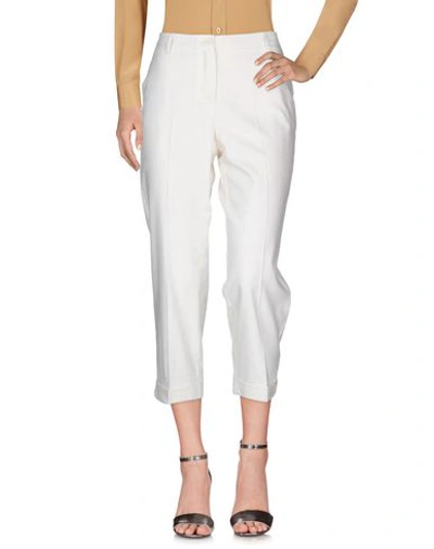Shop T-jacket By Tonello Casual Pants In Ivory