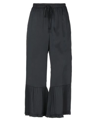 Shop Twinset Woman Pants Black Size 4 Acetate, Silk