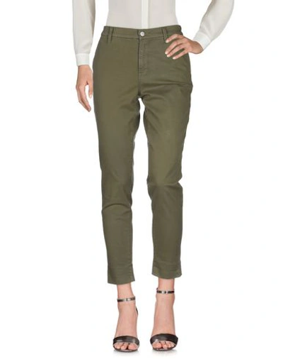 Shop J Brand Woman Pants Military Green Size 27 Cotton, Polyester, Polyurethane