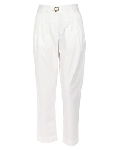 Shop Woolrich Woman Pants White Size 26 Cotton, Elastane
