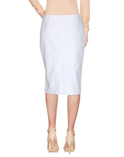 Shop Peserico Woman Midi Skirt White Size 6 Cotton, Elastane