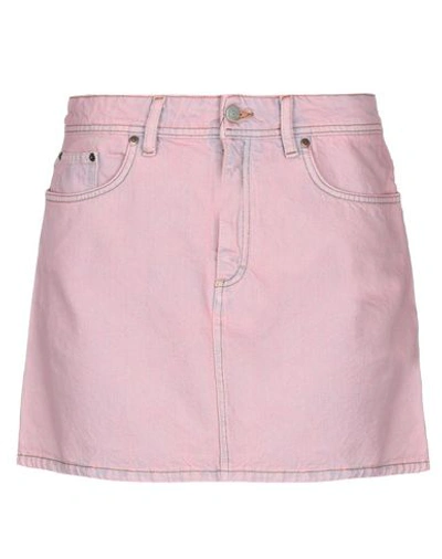 Shop Acne Studios Denim Skirts In Pink