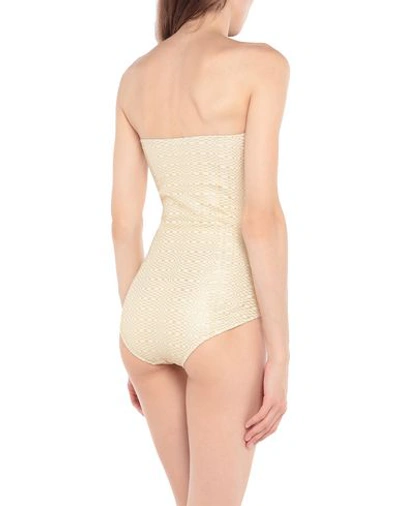 Shop Lisa Marie Fernandez One-piece Swimsuits In Ivory